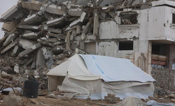 联合国儿童基金会紧急庇护所在加沙沦为废墟